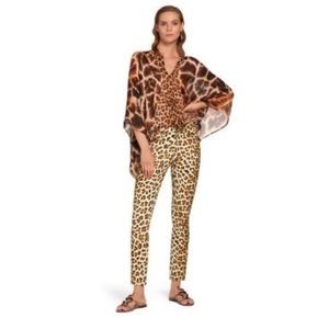 Roberto Cavalli Leopard Print Skinny Jean 40/ 4